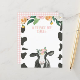 Heilige Kuh Pink Gingham Flora Zeitkapsel Nachrich