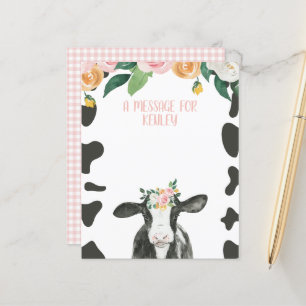 Heilige Kuh Pink Gingham Flora Zeitkapsel Nachrich