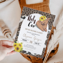 Heilige Kuh Rustikaler Western Sonnenblume Baby Du