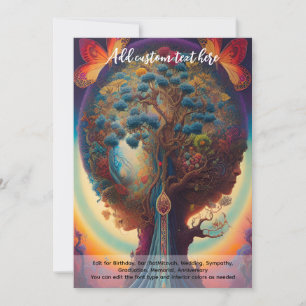 Heilige Kunst Mystischer Baum des Lebens spirituel Einladung