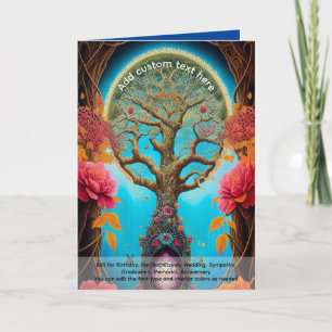 Heilige Kunst Mystischer Baum des Lebens spirituel Karte