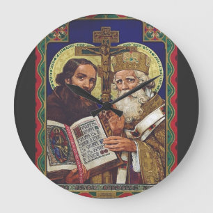 Heilige Kyril und Methodius Förderer Europas Große Wanduhr