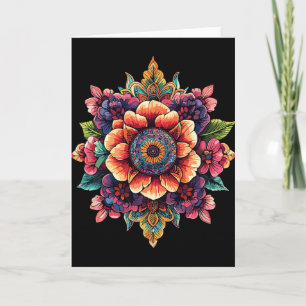 Heilige Lotos-Mandala-Blüten-Meditation Karte