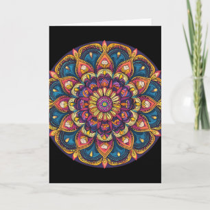 Heilige Lotus Mandala Boho Yoga Meditation  Karte