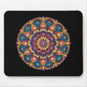 Heilige Lotus Mandala Boho Yoga Meditation  Mousepad