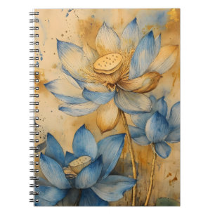 Heilige Lotus (Nelumbo nucifera), eine ikonische W Notizblock