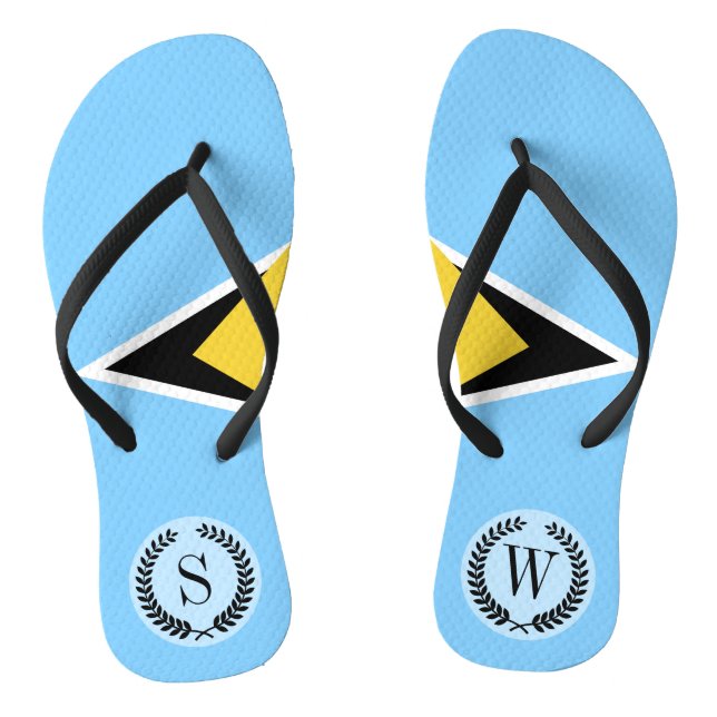Heilige Lucia-Flagge Flip Flops (Fußbett)