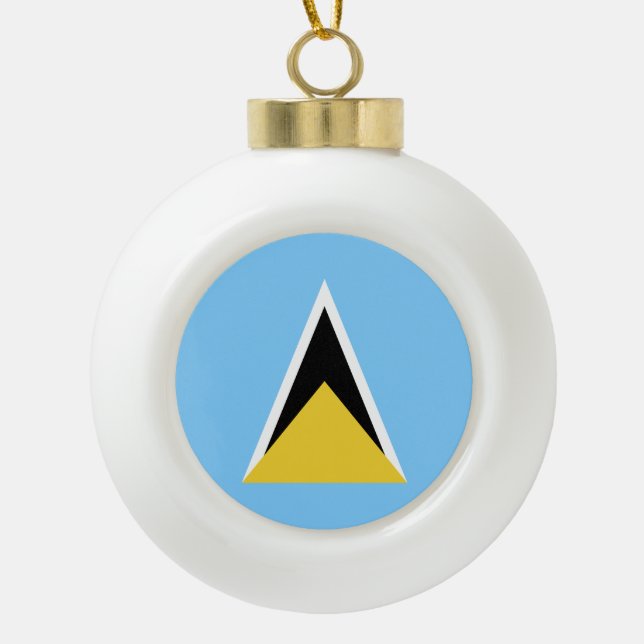 Heilige Lucia-Flagge Keramik Kugel-Ornament (Vorderseite)