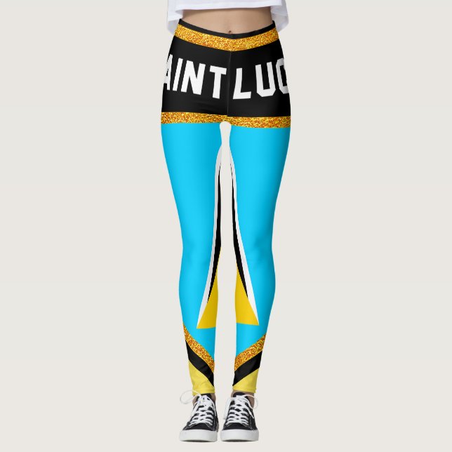 Heilige Lucia-Flagge Leggings (Vorderseite)