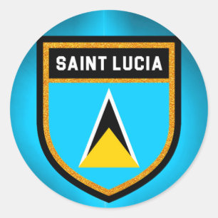 Heilige Lucia-Flagge Runder Aufkleber