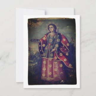 Heilige Lucia im Stil der Cusco-Schule Feiertagskarte