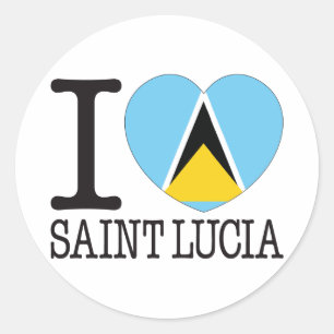 Heilige Lucia-Liebe v2 Runder Aufkleber