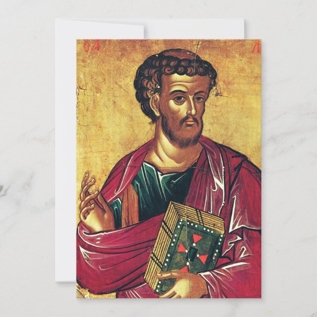 Heilige Luke, die evangelistisch-orthodoxe Ikone Dankeskarte (Vorderseite)