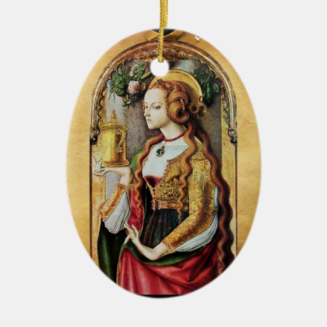 HEILIGE MARIA MAGDALENE, Pergament Keramikornament (Vorne)
