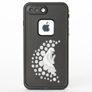 Heilige Maria mit Rose - schwarz-weiß -