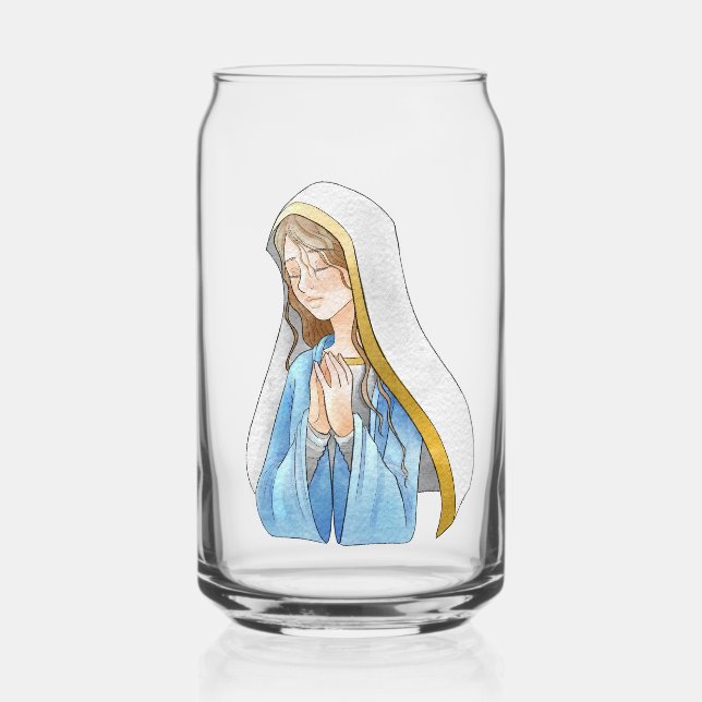 Heilige Mary Trinkbehälter Set Dosenglas (Vorderseite)