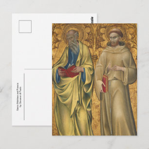 Heilige Matthäus und Franziskus von Giovann Di Pao Postkarte
