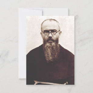 Heilige Maximilian Kolbe Premium Gebetskarte Dankeskarte