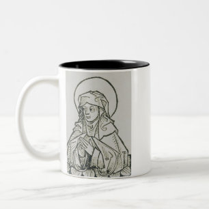 Heilige Monika mittelalterliche minimalistische Li Zweifarbige Tasse