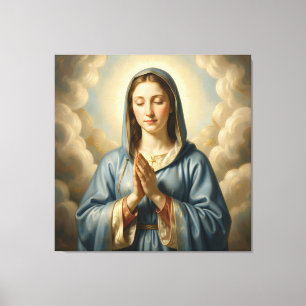 Heilige Mutter Gottes – Göttliche Liebe & Schutz Leinwanddruck