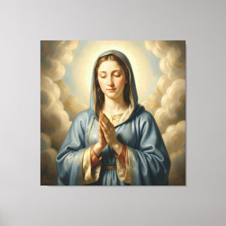 Heilige Mutter Gottes – Göttliche Liebe & Schutz Leinwanddruck