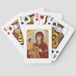 Heilige Mutter Gottes Osteuropäische Kirche Orthod Spielkarten