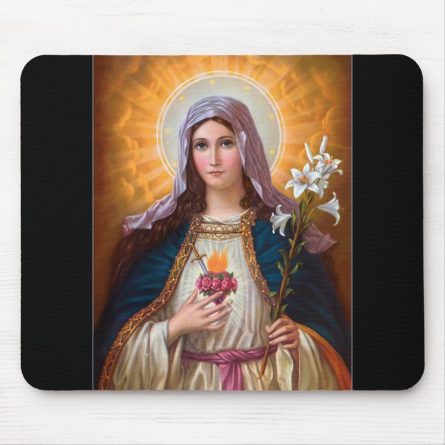Heilige Mutter Mary Immakulieren Herz, katholische Mousepad (Vorne)