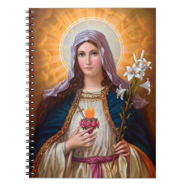 Heilige Mutter Mary Immakulieren Herz, katholische Notizblock (Vorderseite)