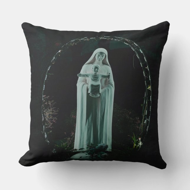 Heilige Mutter Mary und Baby Jesus Christlich Kissen (Vorderseite)