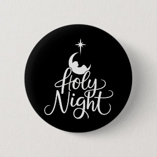 Heilige Nacht Familienweihnachten Krippenszene Wei Button