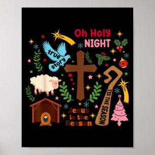 Heilige Nacht Jesus Ist Der Grund Christlich Chris Poster
