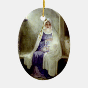 Heilige Nacht Madonna O u. Kinderverzierung Keramikornament