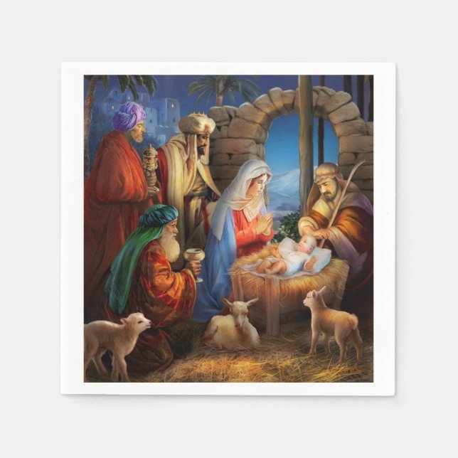 Heilige Nacht Serviette (Vorderseite)
