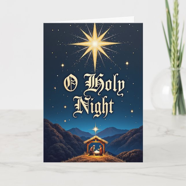 Heilige Nacht – Stern über Bethlehem Karte (Vorderseite)