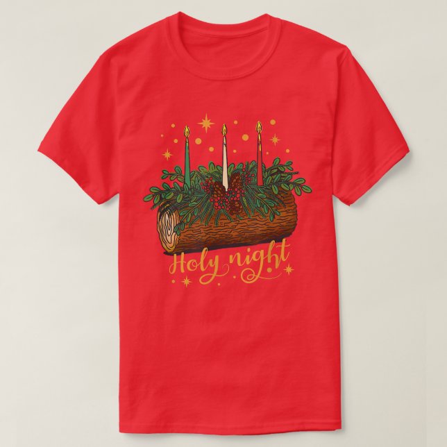 Heilige Nacht Weihnachten T-Shirt (Design vorne)