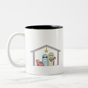 Heilige Nachtkrippe Zweifarbige Tasse
