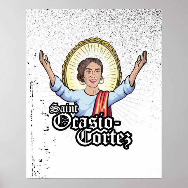 Heilige Ocasio-Cortez Poster (Vorne)