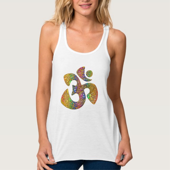 Heilige OM - goldene Ornamente Tank Top (Vorderseite)
