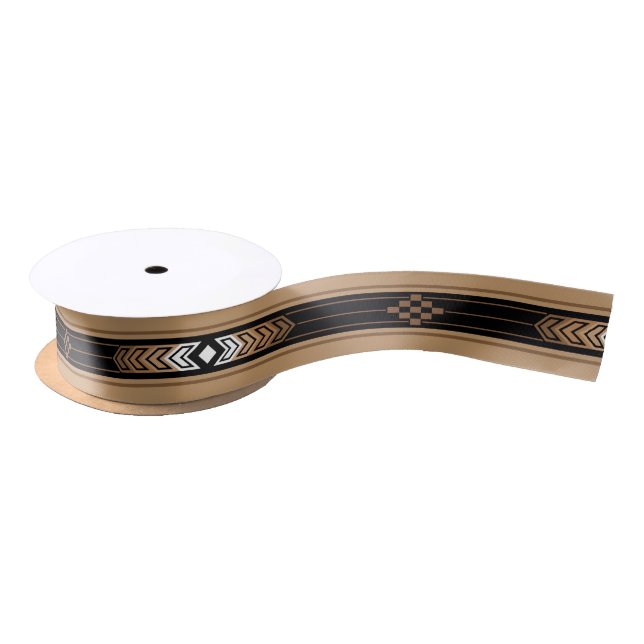 Heilige Orte (braun) Satinband (Spule)