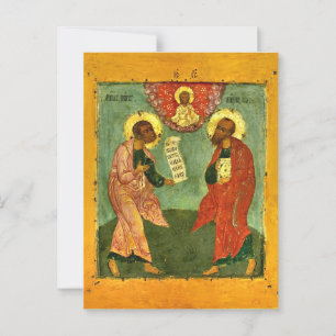 Heilige Peter und Paul Orthodox Christlich Icon Postkarte