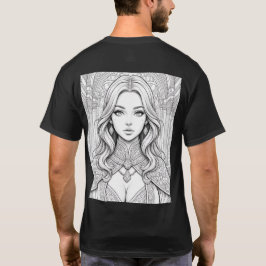 Heilige Priesterin des Lichts – Line-Art-T-Shirt T-Shirt