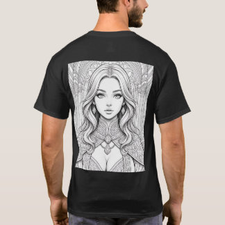 Heilige Priesterin des Lichts – Line-Art-T-Shirt T-Shirt
