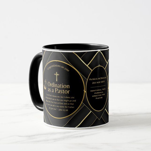 Heilige Priesterspende Pfarrkirche nach Maß Tasse (Vorderseite Links)
