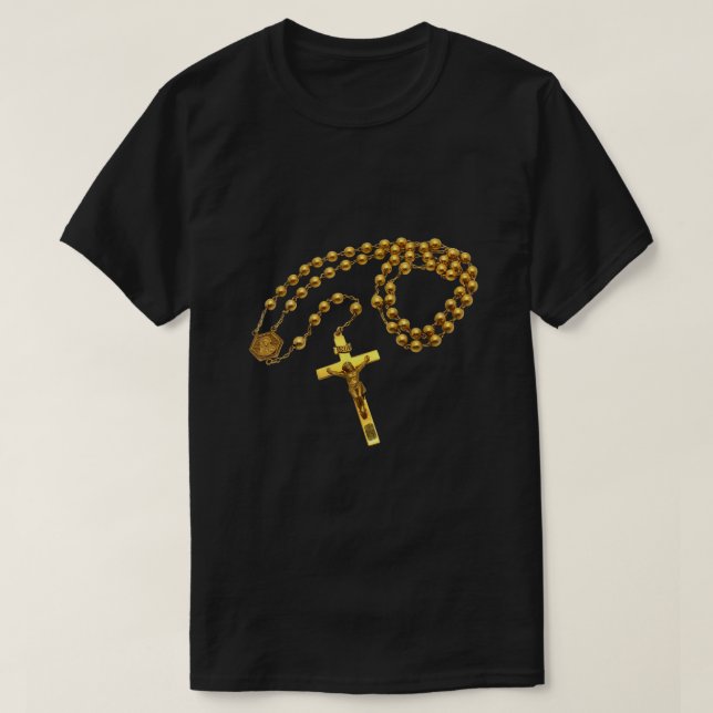 Heilige Rosary Beads katholische Religion Glaube M T-Shirt (Design vorne)