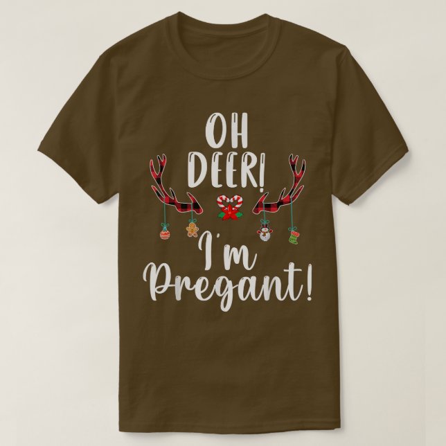 Heilige Schwangerschaft Ankündigung Oh Deer Ich bi T-Shirt (Design vorne)