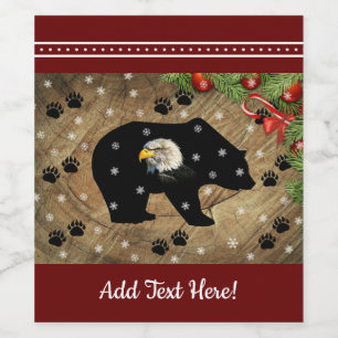Heilige Schwarze Bären Bald Eagle Wilderness Weinetikett