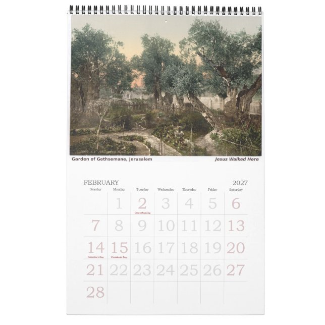 Heilige Stätten im Heiligen Land-Kalender Kalender (Feb 2027)