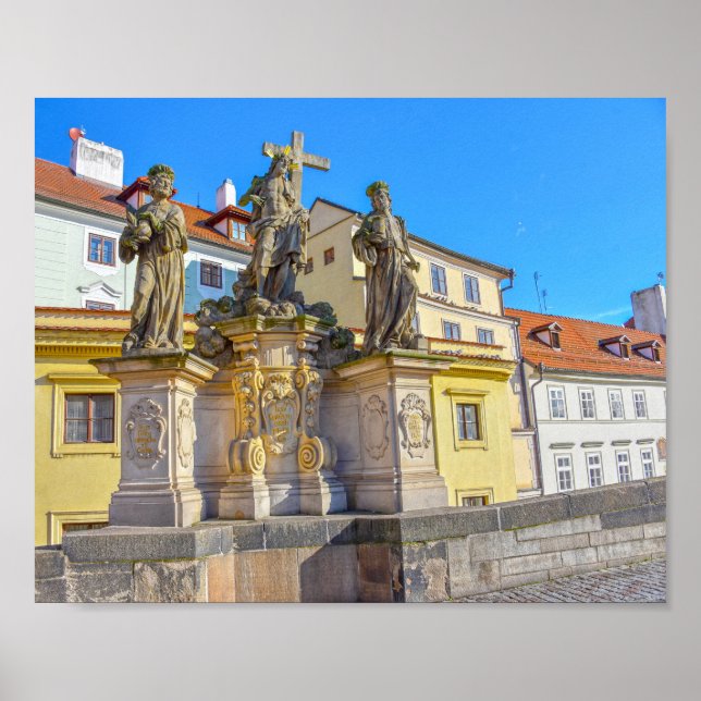Heilige Statue, Karlsbrücke, Prag Poster (Vorne)