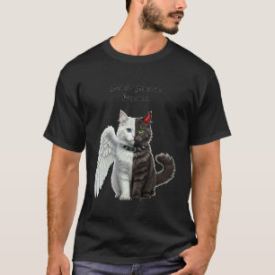 Heilige Sünderin hängt ab. Satanische Katzenkatze T-Shirt