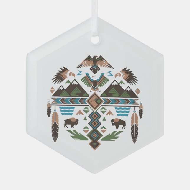Heilige Symbole Ornament Aus Glas (Vorderseite)